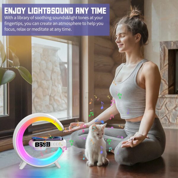 Led Wireless charging speaker 4-en-1 – Image 4