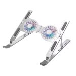 Support Pc portable Pliable avec 2 Ventilateurs de refroidissement