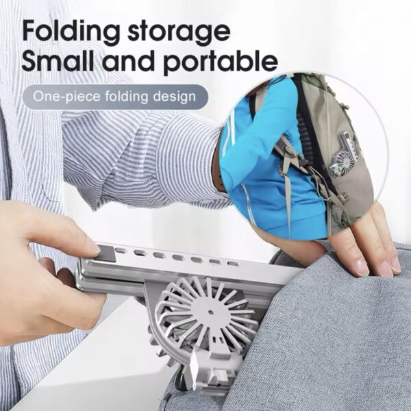 Support Pc portable Pliable avec 2 Ventilateurs de refroidissement – Image 3