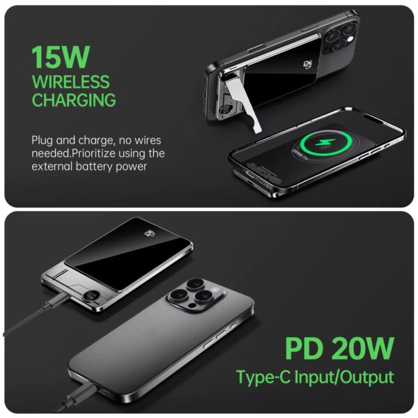 Vitesse de charge sans fil 15W, avec fiil 20W